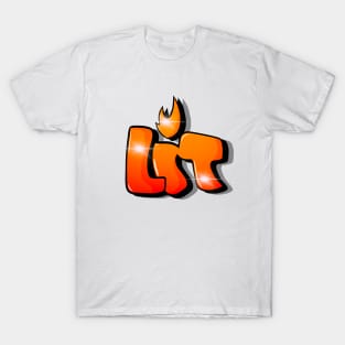 Lit Graffiti Style Artwork T-Shirt